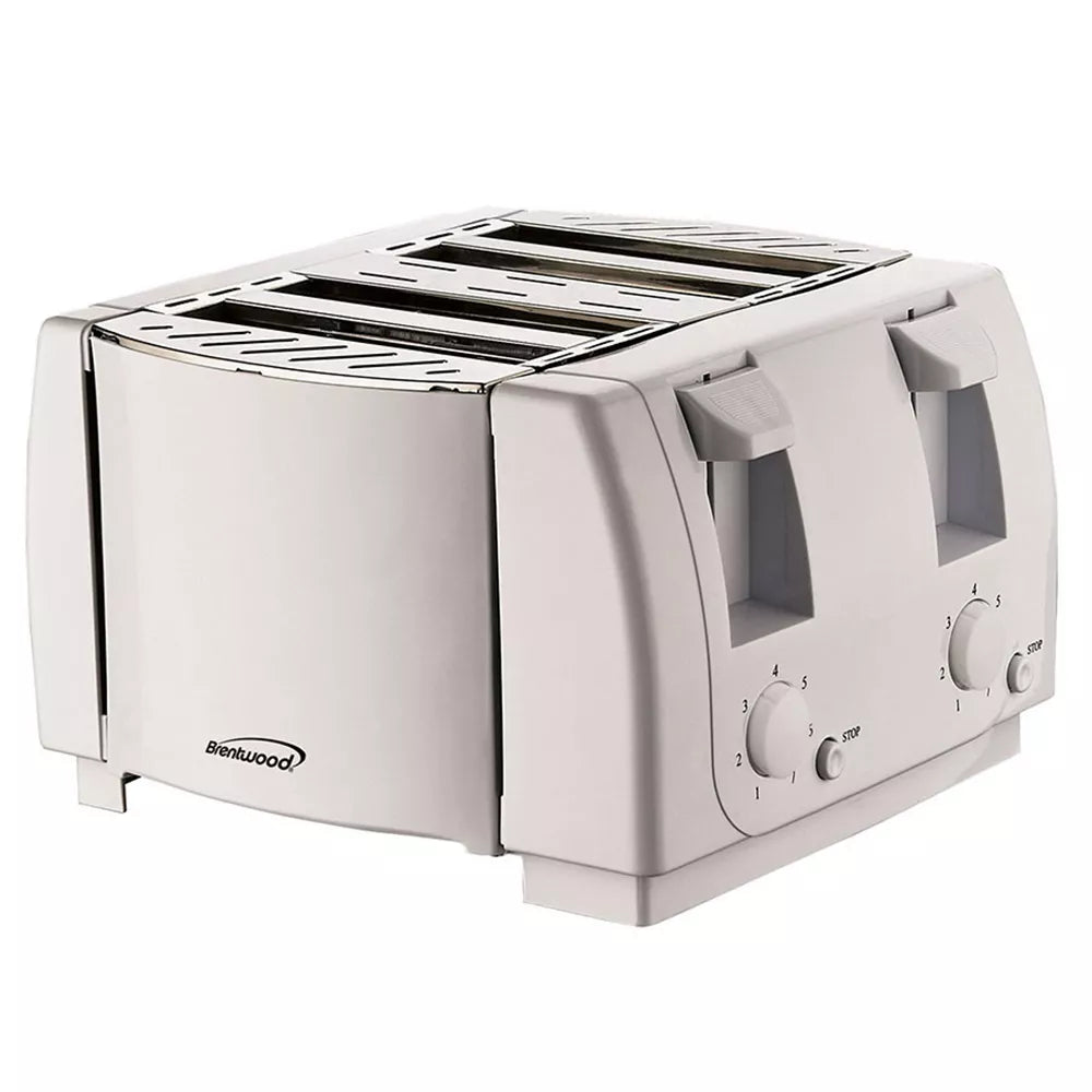 Brentwood White 4 Slice Cool Touch Toaster 1pc - The Cuisinet
