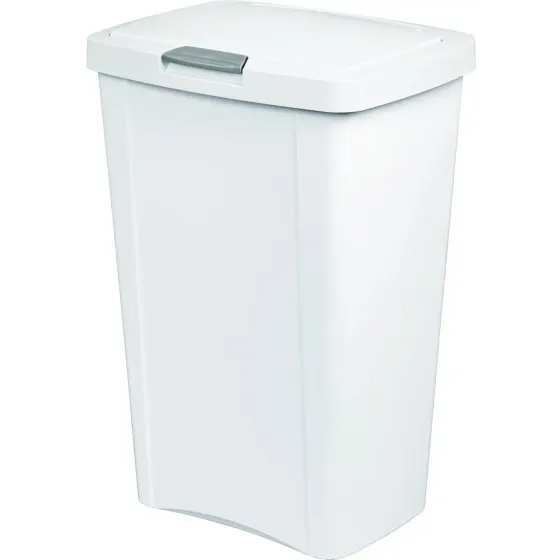 Sterilite White Touch Top Wastebasket Can 13 Gallon 1pc The