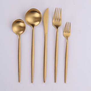 Vikko Dine Brushed Gold Vera Flatware Set 20pc - The Cuisinet