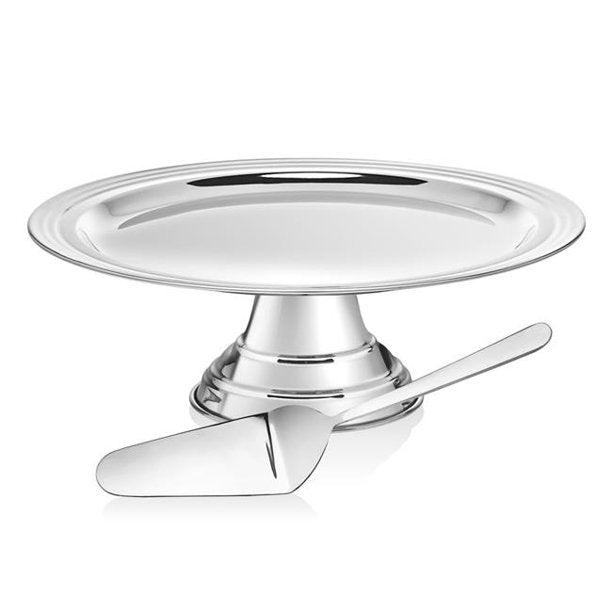 Godinger Silver Cake Stand with Serving Set 13" x 13" x 5" 2pc - The Cuisinet