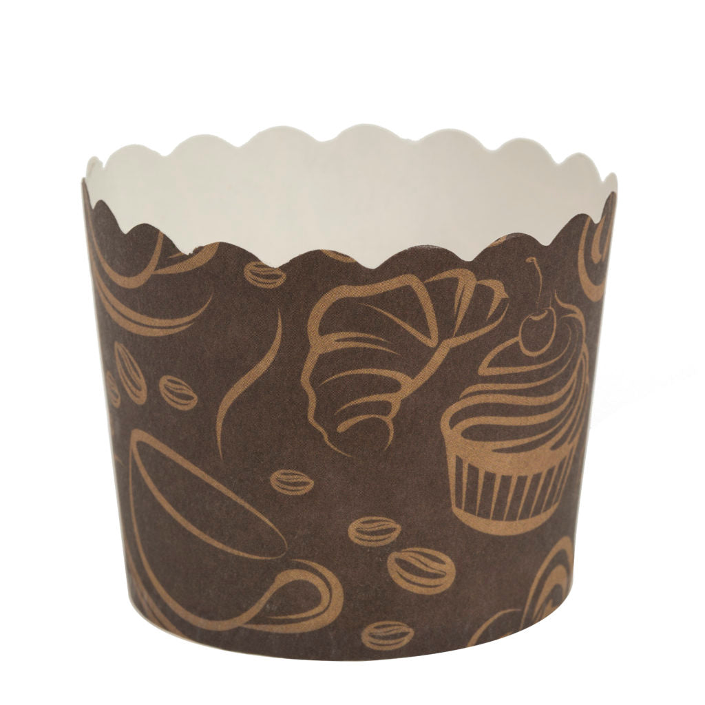 Scalloped Coffee Baking Cups 20pc - The Cuisinet