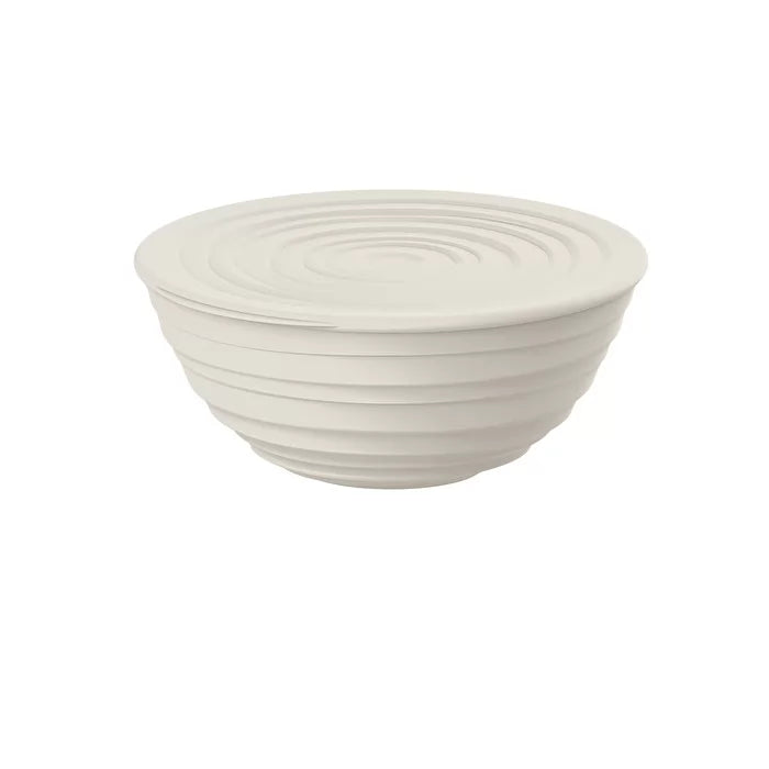 Guzzini TIERRA M Bowl with lid Milk White 1pc - The Cuisinet