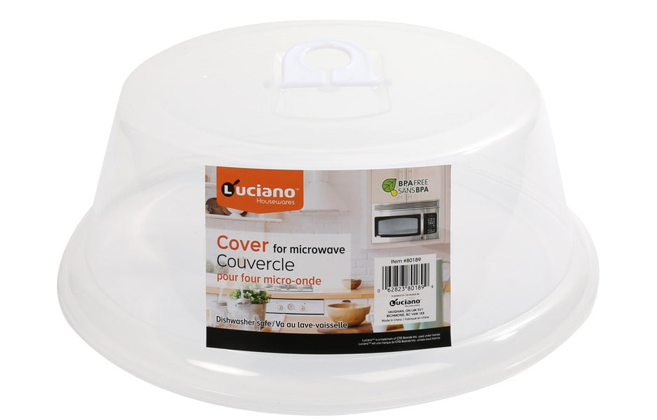 Luciano Clear Microwave Food Cover 12" D 1pc - The Cuisinet