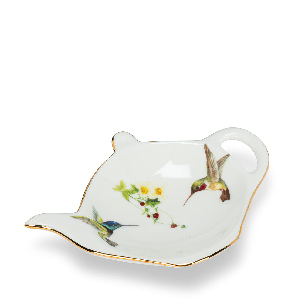 Abbott White Hummingbird Tea Bag Plate 1pc - The Cuisinet