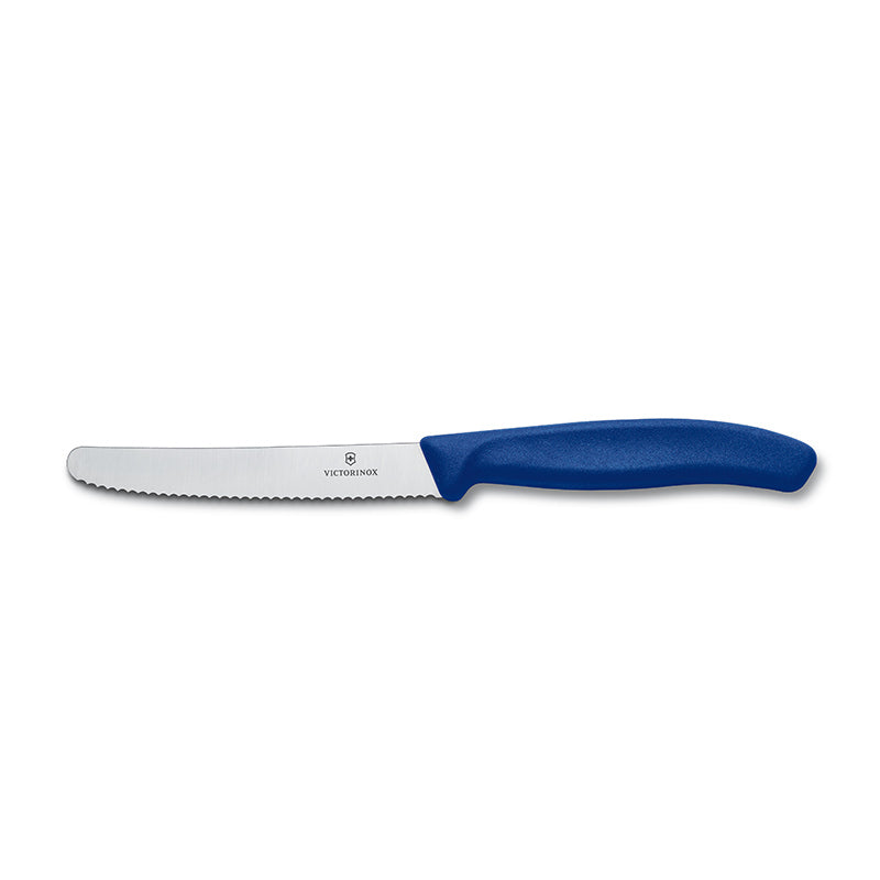 Victorinox Blue Serrated Round Knife 4" 1pc - The Cuisinet