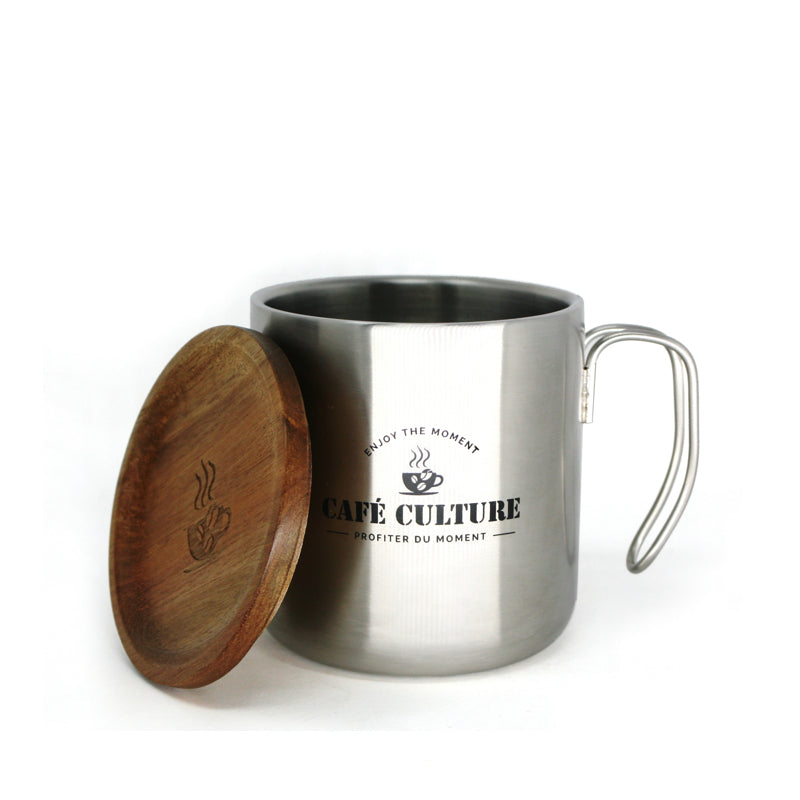 Café Culture Stainless Steel Double Walled Mug 1pc - The Cuisinet