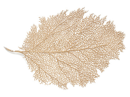 Metallic Leaf Med Placemat Gold - The Cuisinet