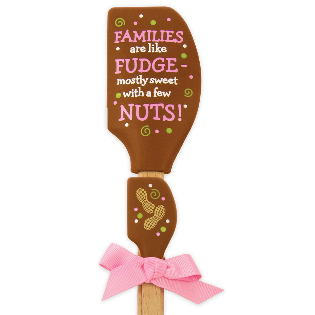 Kitchen Buddies brown/pink "Families Are Like Fudge" spatula 1pc - The Cuisinet