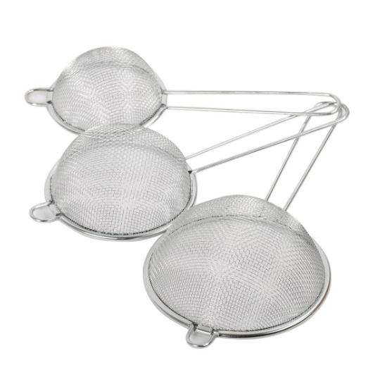 LUCIANO 3-PC DLX. MESH STRAINERS, 3.75"/3.25"/2.75" - The Cuisinet