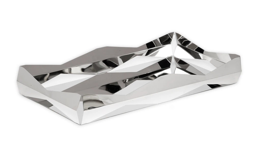 Stainless Steel Oblong Tray with V Design - The Cuisinet