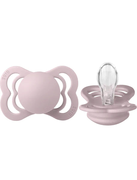 Bibs Pink Plum Supreme Silicone Pacifiers 0-6months 2pc - The Cuisinet