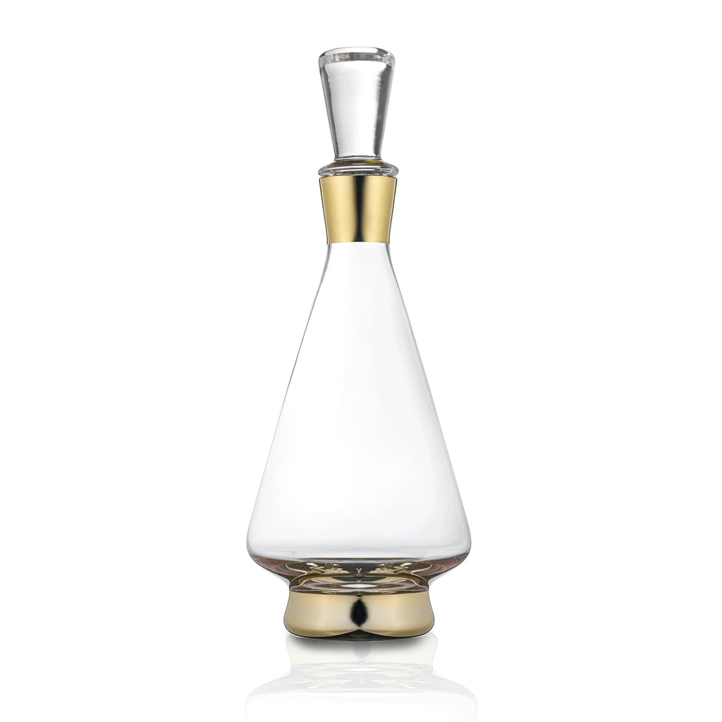 Waterdale Clear/Gold Modern Wine Decanter 1pc - The Cuisinet