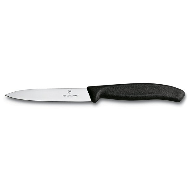 Victorinox Black Straight Pointed Knife 4" 1pc - The Cuisinet