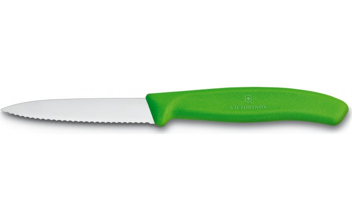 Victorinox Green Serrated Pointed Knife 3.25" 1pc - The Cuisinet