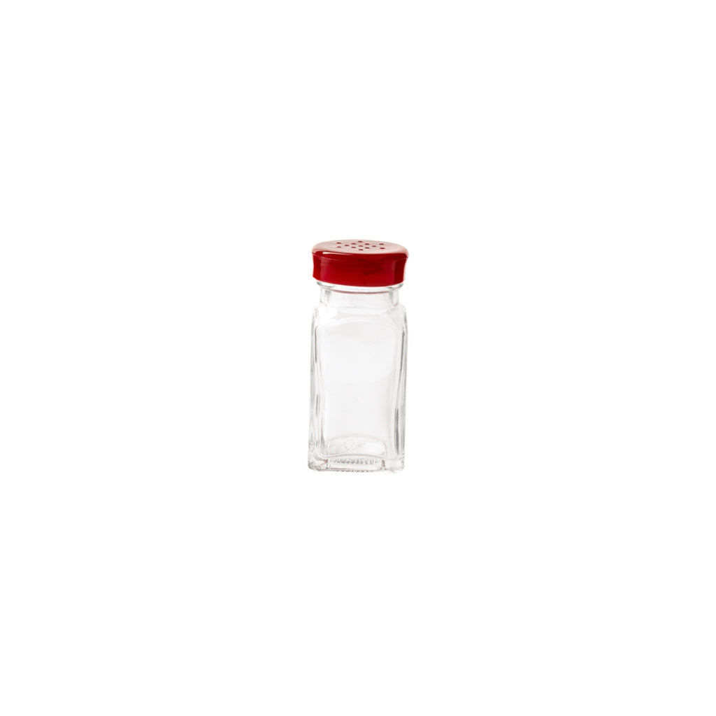 Trudeau Red Top Glass Wink Salt & Pepper Shaker 1pc - The Cuisinet