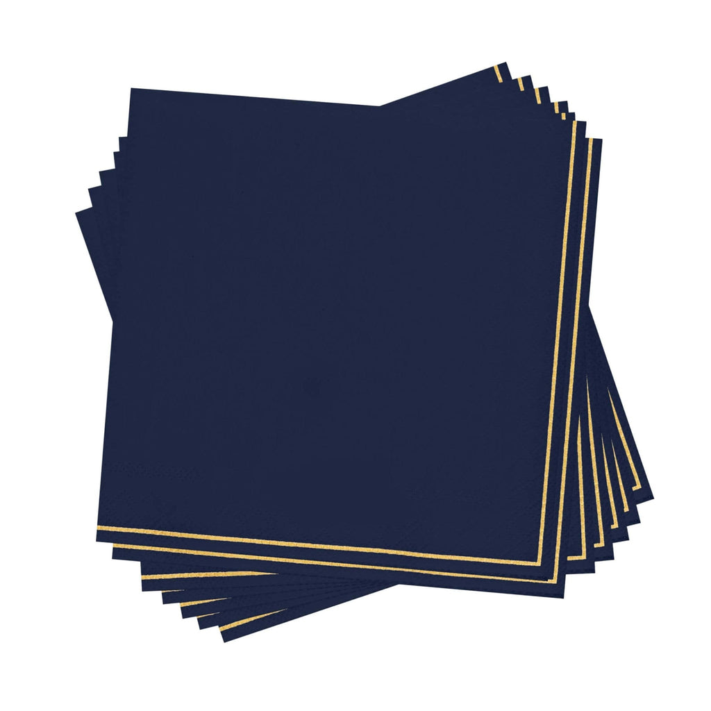 Luxe Party Navy/Gold Lunch Paper Napkins 6.5" 20pc - The Cuisinet