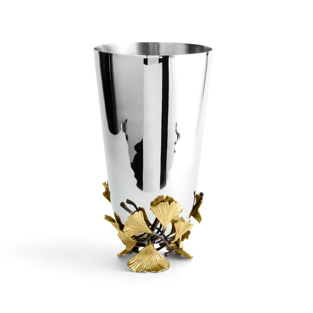 Micheal Aram Golden Ginkgo Vase Medium 1pc - The Cuisinet