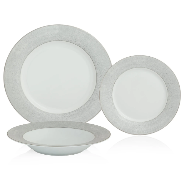 ICM Silver Imperial Platine Set Dinnerware Set 18Pc - The Cuisinet