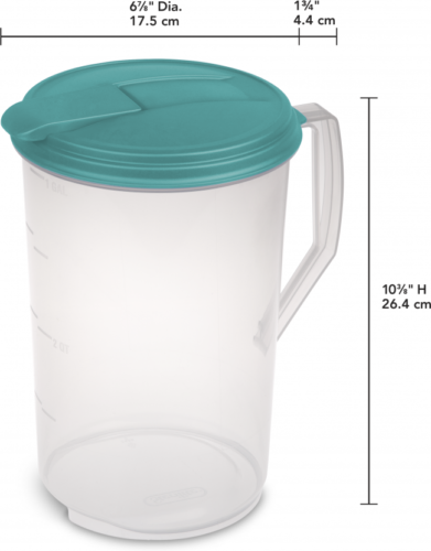 Sterilite Round Pitcher With Lid 1 Gallon - The Cuisinet