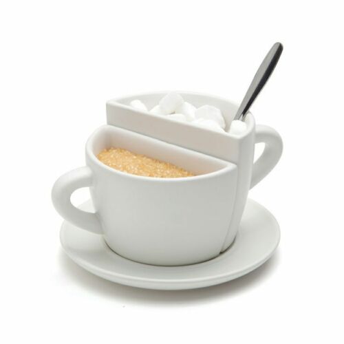 The cuisinet white Monkey Business Coffee Break Ceramic Split Sugar Bowl 1pc - The Cuisinet