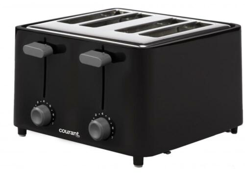 Courant Black/Stainless 4-Slice Toaster 1pc - The Cuisinet