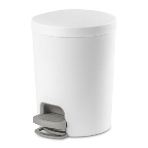Sterilite White StepOn Wastebasket with Removable Liner 1.6 Gal - The Cuisinet