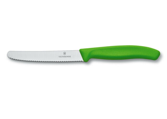 Victorinox - Green 4.25" Swiss Classic Serrated Round Blade Utility Knife - The Cuisinet