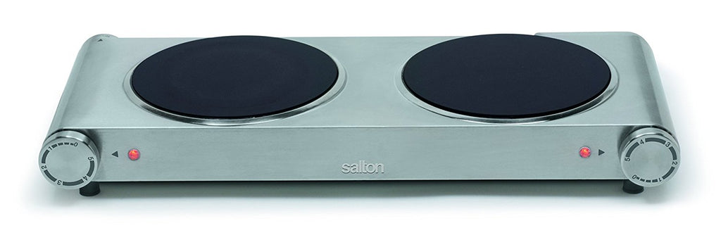 Salton Stainless Steel HP1269 Double Burner Cooking Range 22.9 x 10.4" 1pc - The Cuisinet