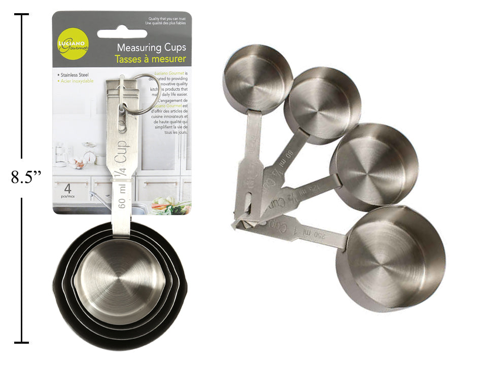L.Gourmet 4-Pc Stainless Steel Measuring Cups - The Cuisinet
