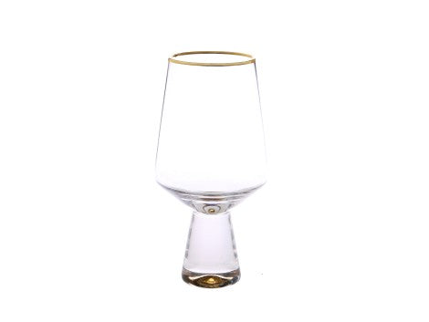 Classic Touch Clear/Gold Water Glasses 6pc - The Cuisinet