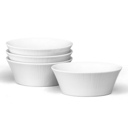 Noritake White Conifere Dinnerware Set Fruit Bowl 4" 4pc