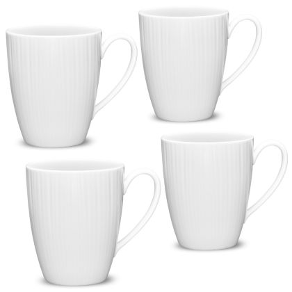 Noritake White Conifere Dinnerware Set Mug 12oz 4pc
