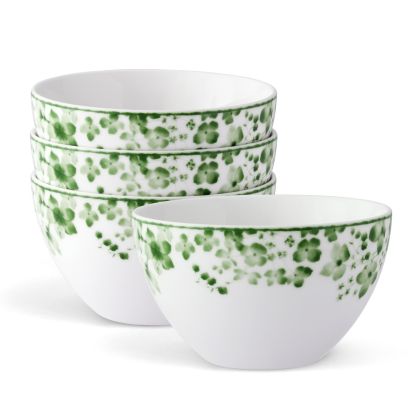 Noritake Green Bloomington Road Dinnerware Set Cereal Bowl 6" 4pc