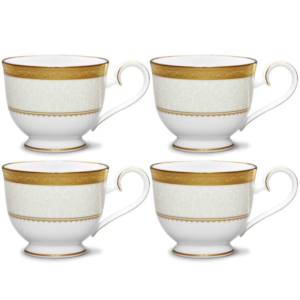 Noritake Gold Odessa Dinnerware Set Cup 7oz 4pc