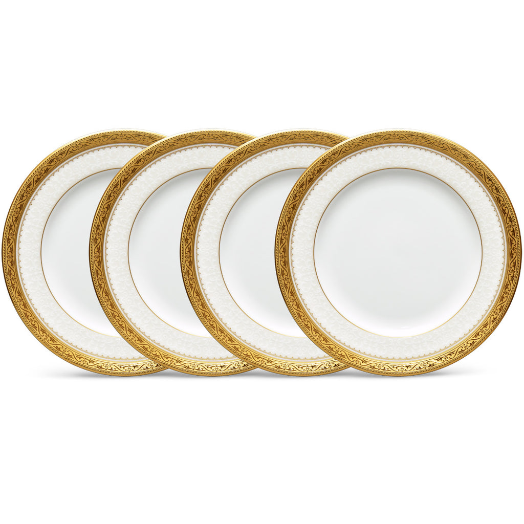 Noritake Gold Odessa Dinnerware Set Saucer 6" 4pc
