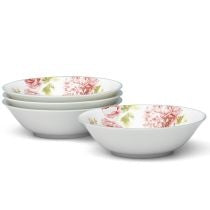 Noritake Pink Peony Pageant Dinnerware Set Cereal Bowl 6.5" 4pc