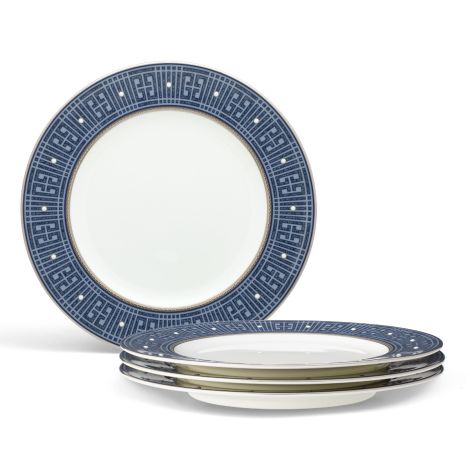 Noritake Blue Infinity Dinnerware Set Salad Plate 8" 4pc