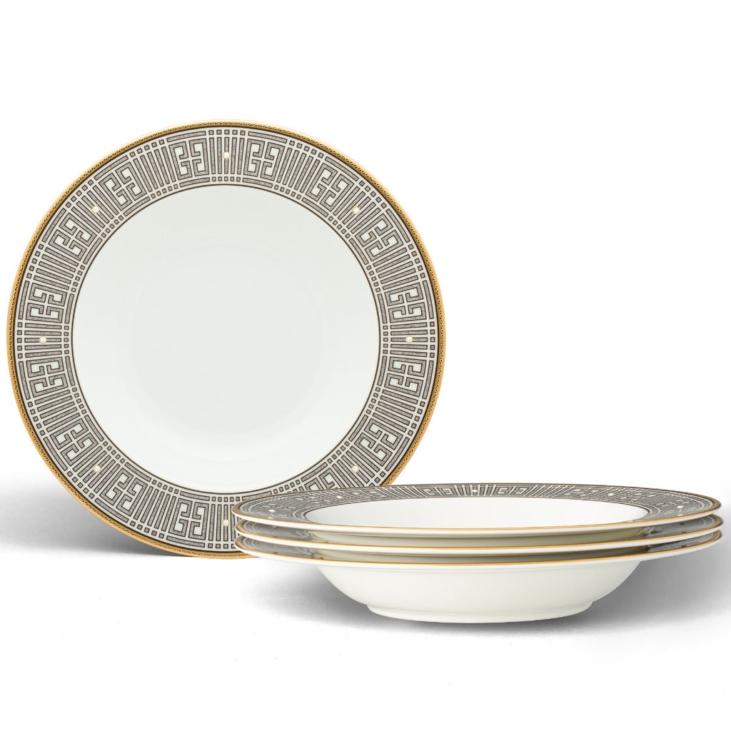 Noritake Bronze Infinity Dinnerware Set Soup Bowl 8.5" 4pc