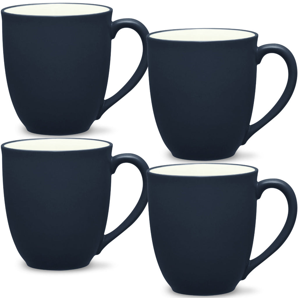Noritake Navy Colorwave Rim Dinnerware Set Mug 12oz 4pc