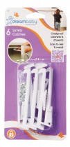 White Baby Safety Catches 6pc