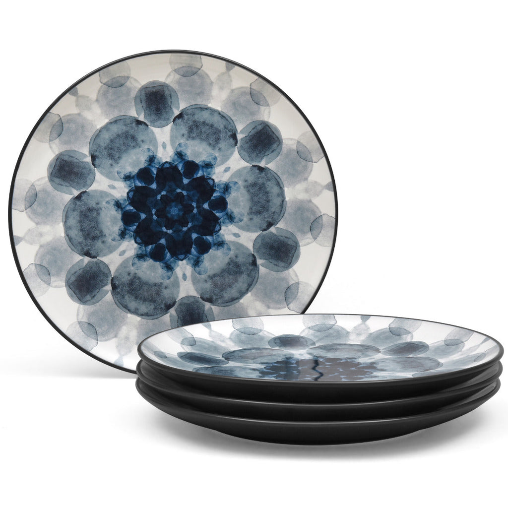 Noritake Graphite Colorwave Rim Dinnerware Set Accent Plate 8" 4pc