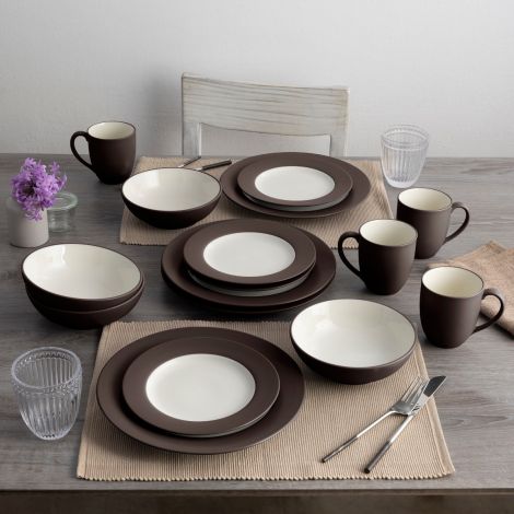 Noritake Chocolate Colorwave Coupe Dinnerware Set