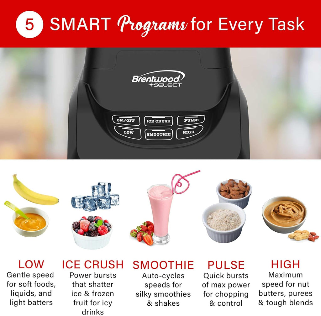 Brentwood BlackProfessional Smart Blender 8.5cup 1pc