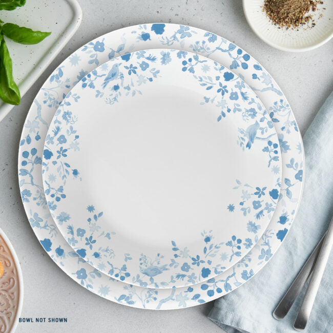 Corelle Blue Garden Song Dinnerware Set 12pc