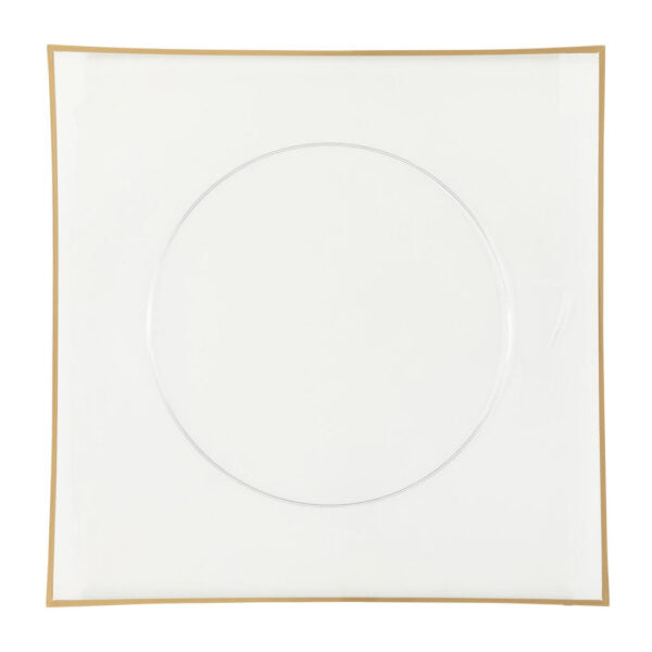 Square Gold Plastic Chargers 13″ 4pc