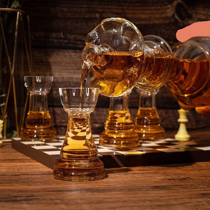 The Wine Savant Chess Decanter Set 6pc