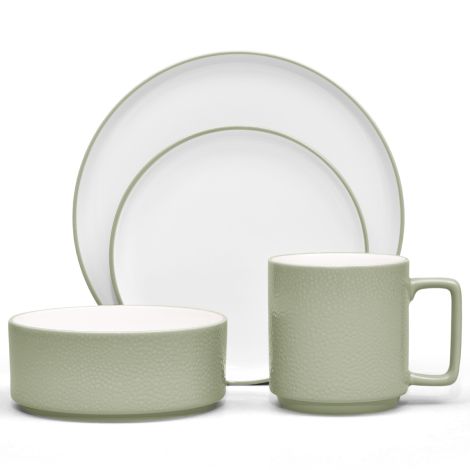 Noritake Sage ColorTex Dinnerware Set 4pc Service for 1