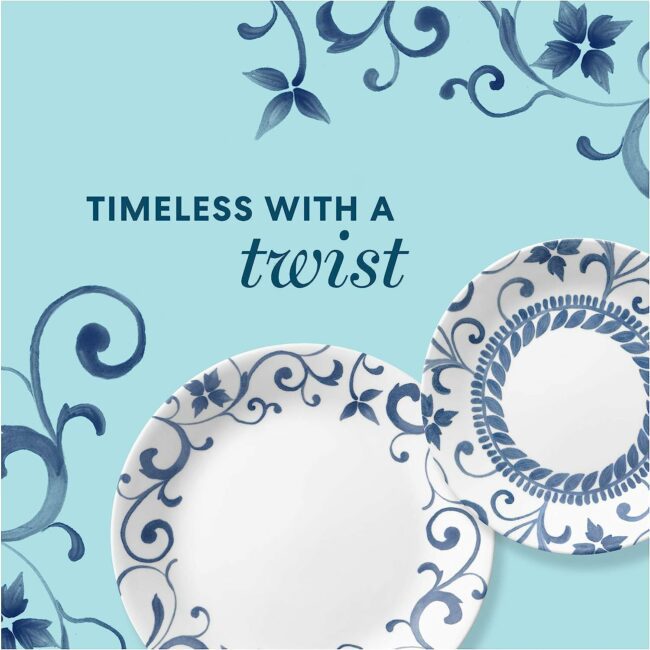 Corelle Blue Artemis Dinnerware Set 12pc