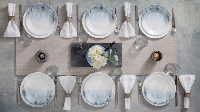 Corelle Blue Tranquil Reflection Dinnerware Set 12pc – The Cuisinet