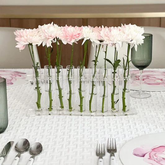 Clear Cylinder Tube Vase 14" 1pc